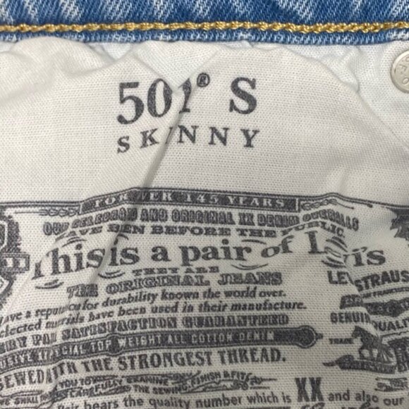 Levi’s 501 Skinny Jeans Light Blue Size 28x28 — Women’s - Picture 11 of 11